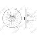 Ventilador elétrico do radiador automotivo 12v para VW PASSAT